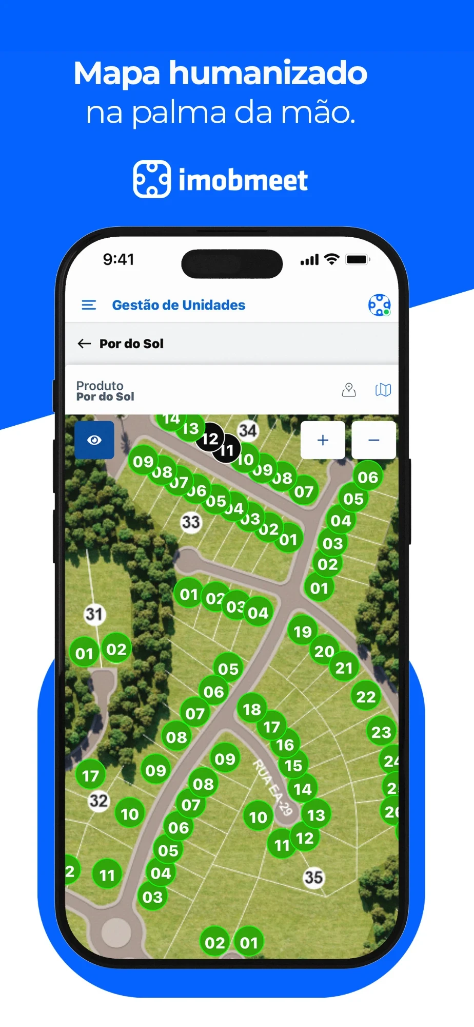 Gestão de Unidades e Disponibilidade no app IMOBMEET