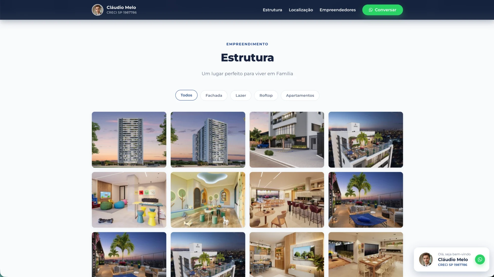 Página do produto para compartilhar com o cliente